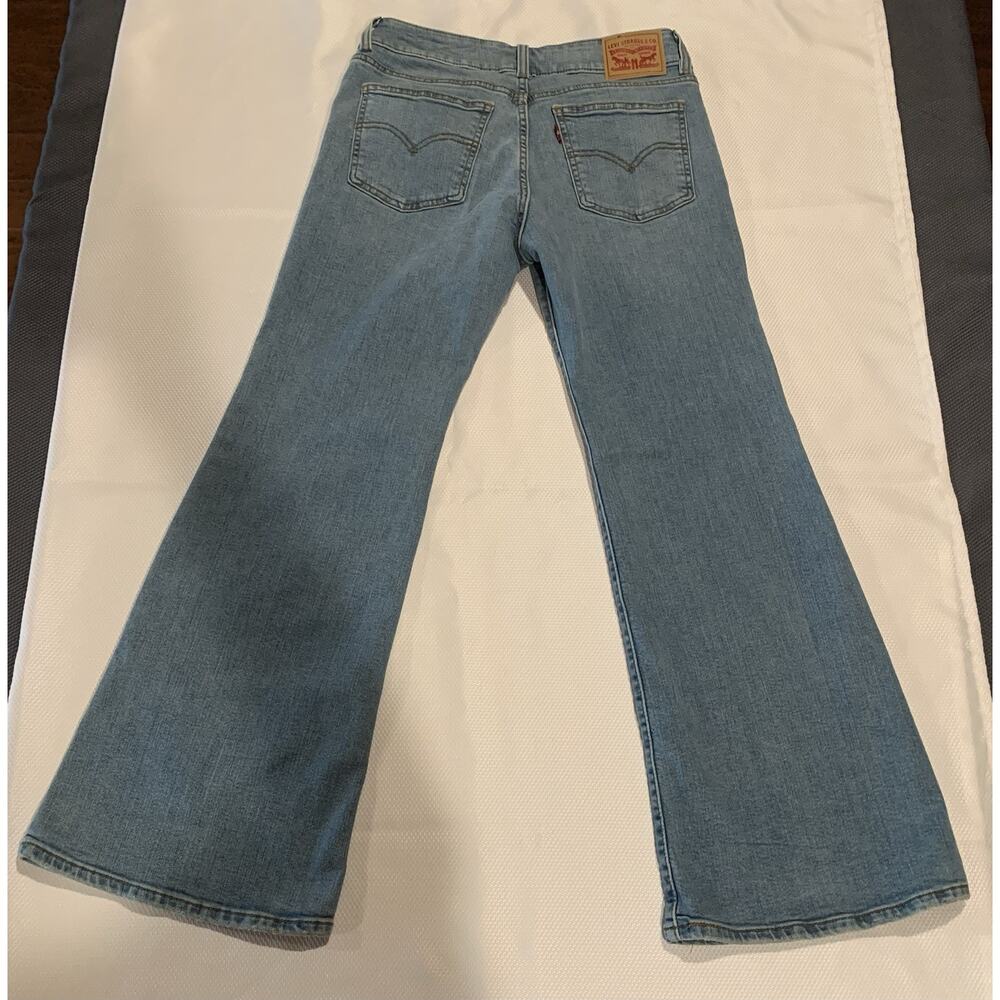 Levi's Superlow Flare Jeans Womens Size 29x30 Medium Wash Y2K Low Rise - Picture 3 of 10